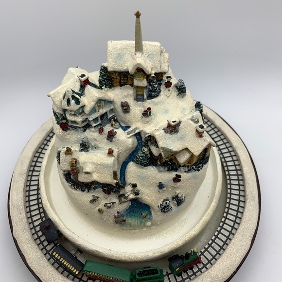 Thomas Kinkade Masterpiece Edition White Christmas Town & Train Only UNTESTED! - Picture 5 of 16